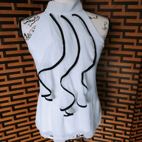 BCX Sleeveless Semi-Sheer  Bodycon Halter Blouse/Top Sz: S - Picture 6 of 9